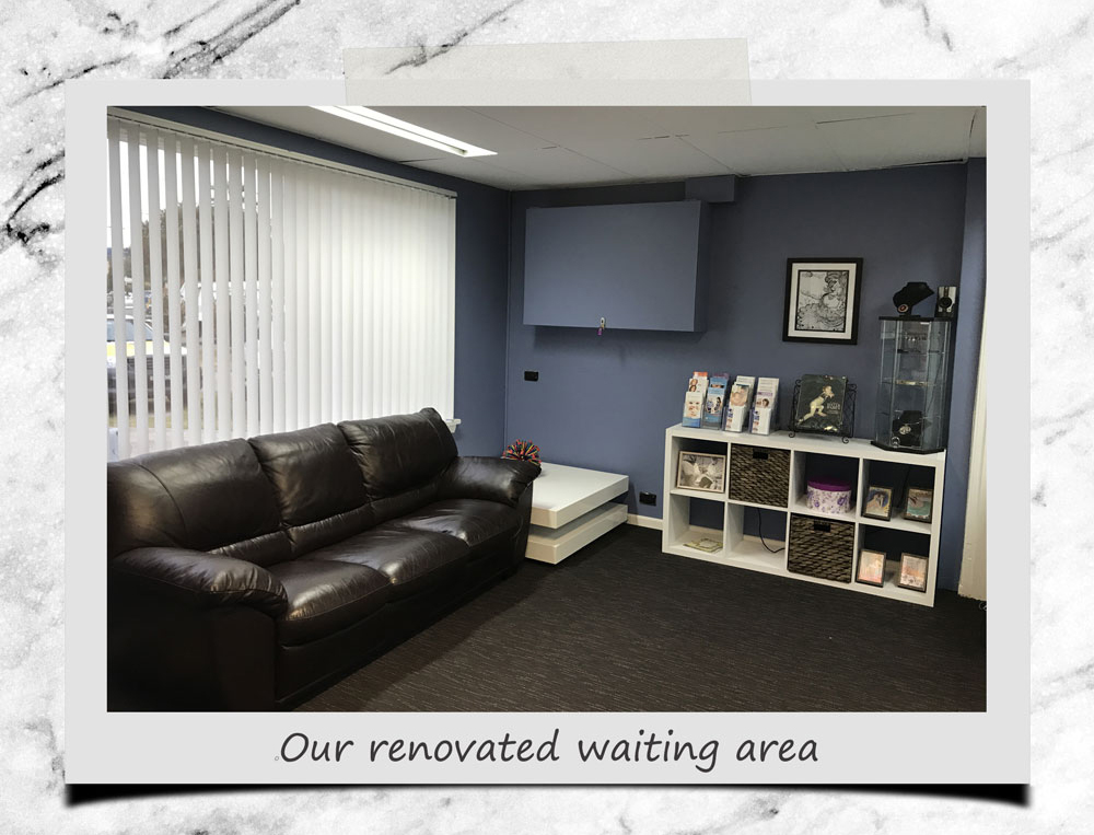 Our renovated waiting area